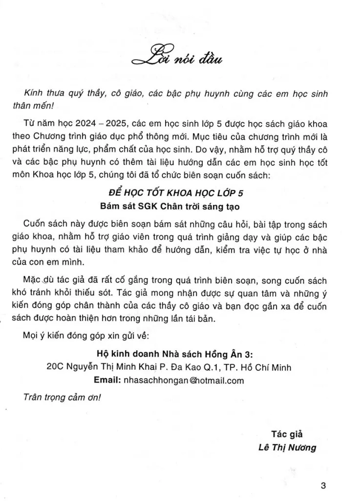 ĐỂ HỌC TỐT KHOA HỌC LỚP 5 (Bám sát SGK Chân trời sáng tạo)